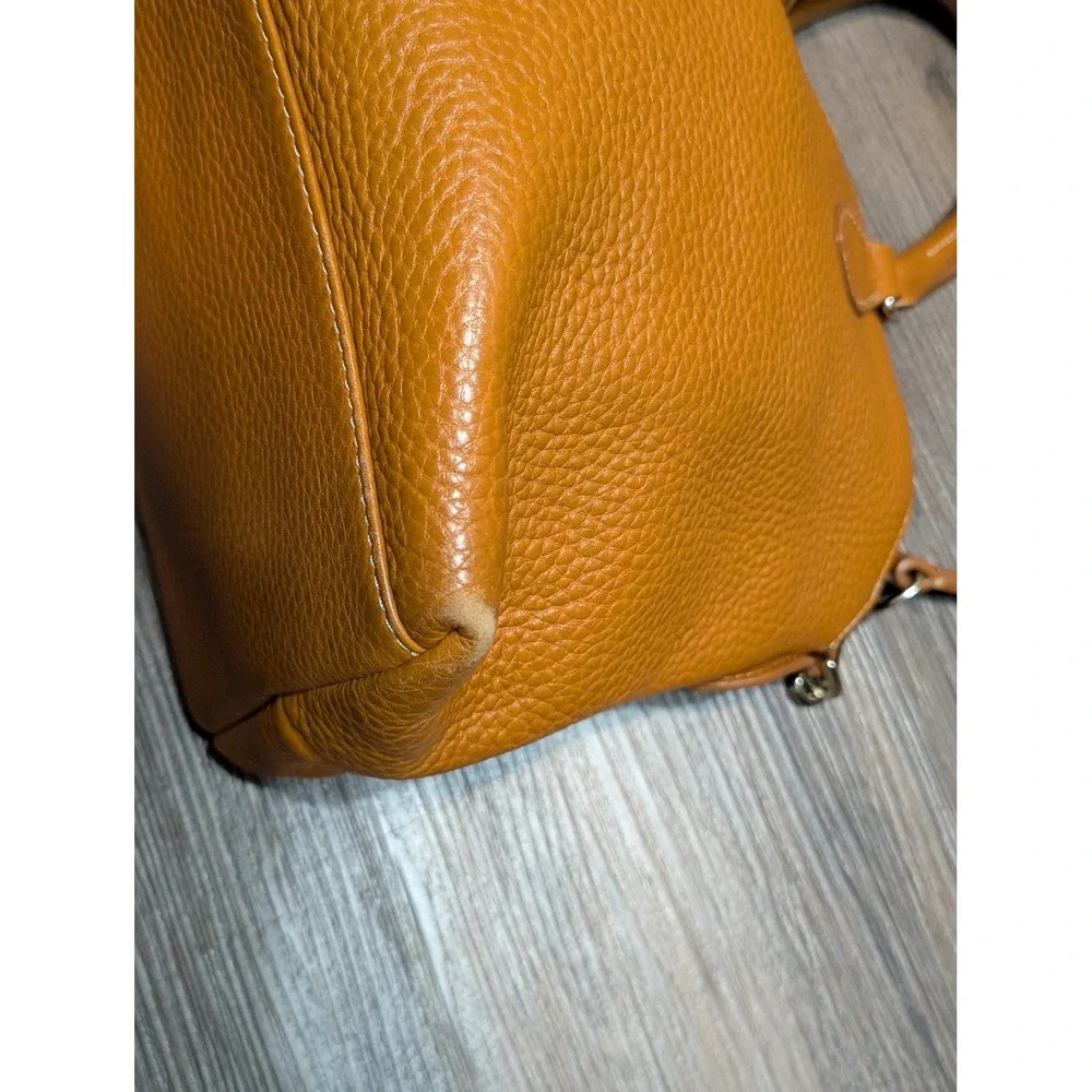 Vintage Dooney Bourke Pebble Grain‎ Leather Satchel Shoulder Bag